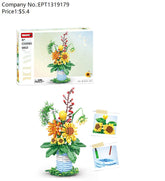 Color box flower life blocks 876PCS